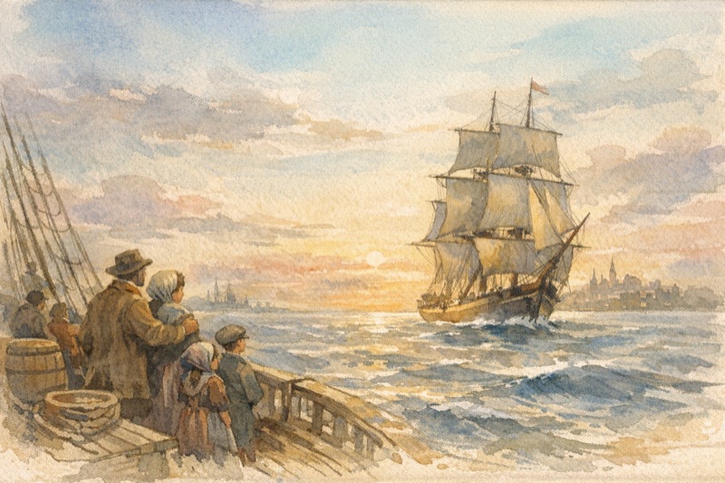 The Kuthe family's 1845 voyage from Bremen to New Orleans