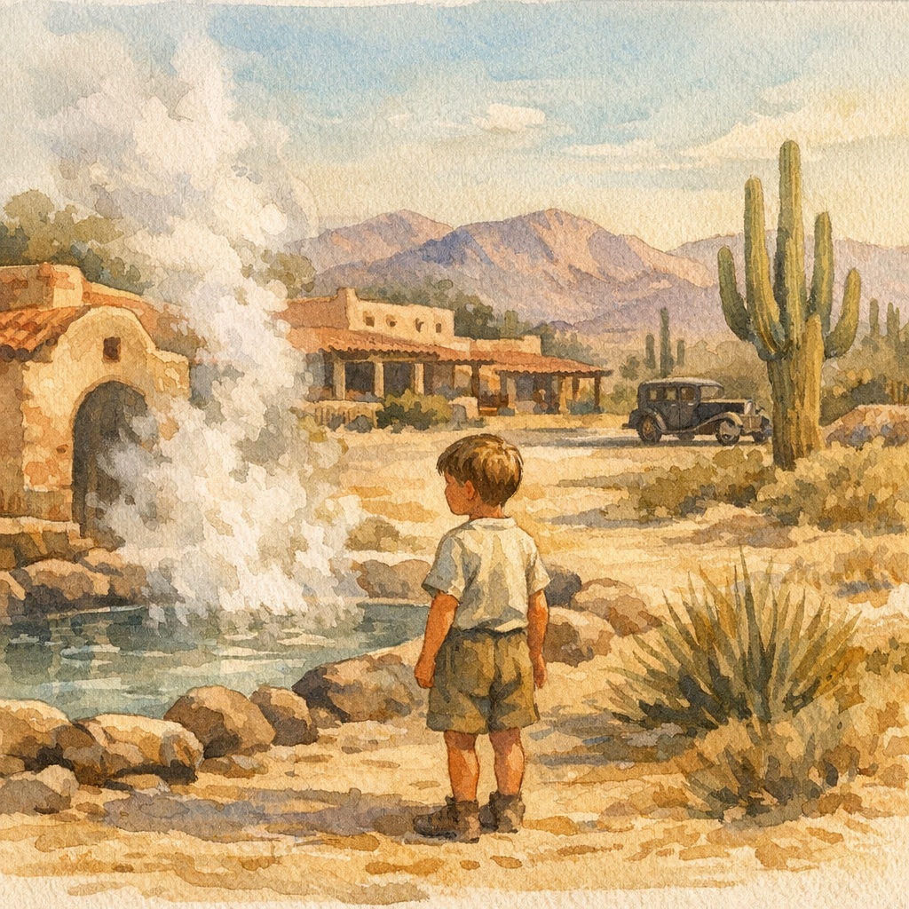 Young boy at Agua Caliente Hot Springs, 1930s