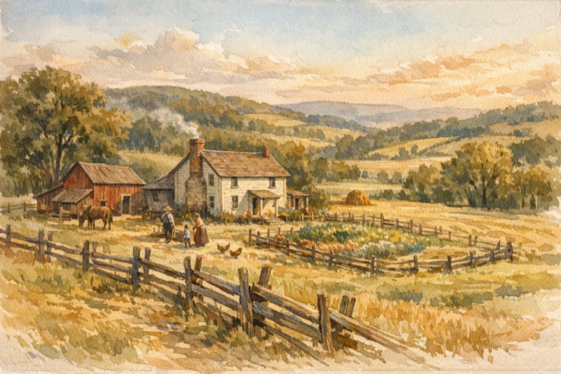 The Fitzgerald farmstead in Wisconsin