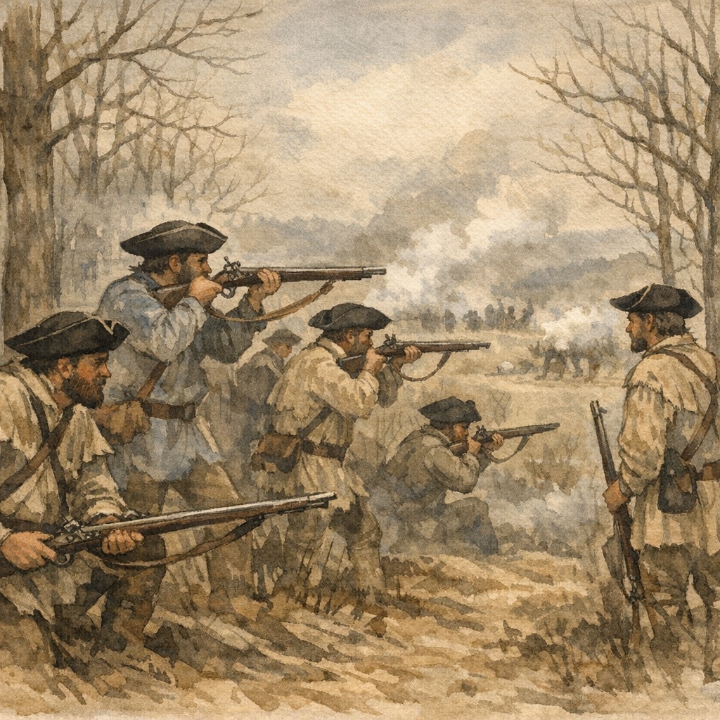 Virginia militia at the Battle of Guilford Court House, 1781
