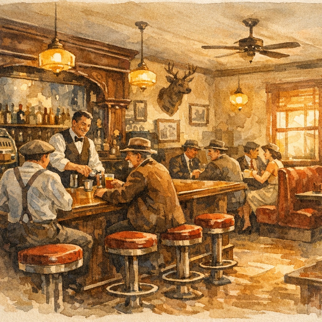 Sultana Bar and Buffet interior, Williams, AZ